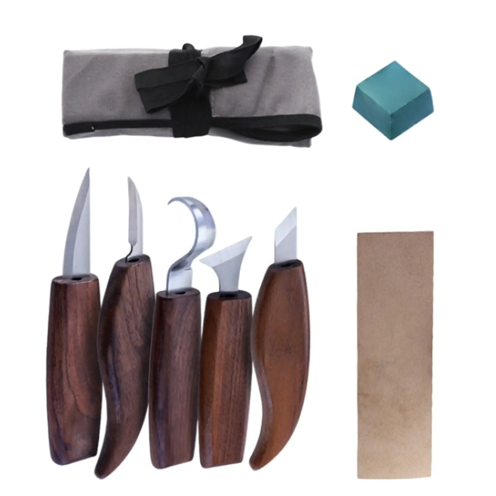 8 Pieces Wood Carving Tools Durable Wear Resistant Hand Carving Knife Set for Handmade Wood Carving Paper Carving Kids Adults