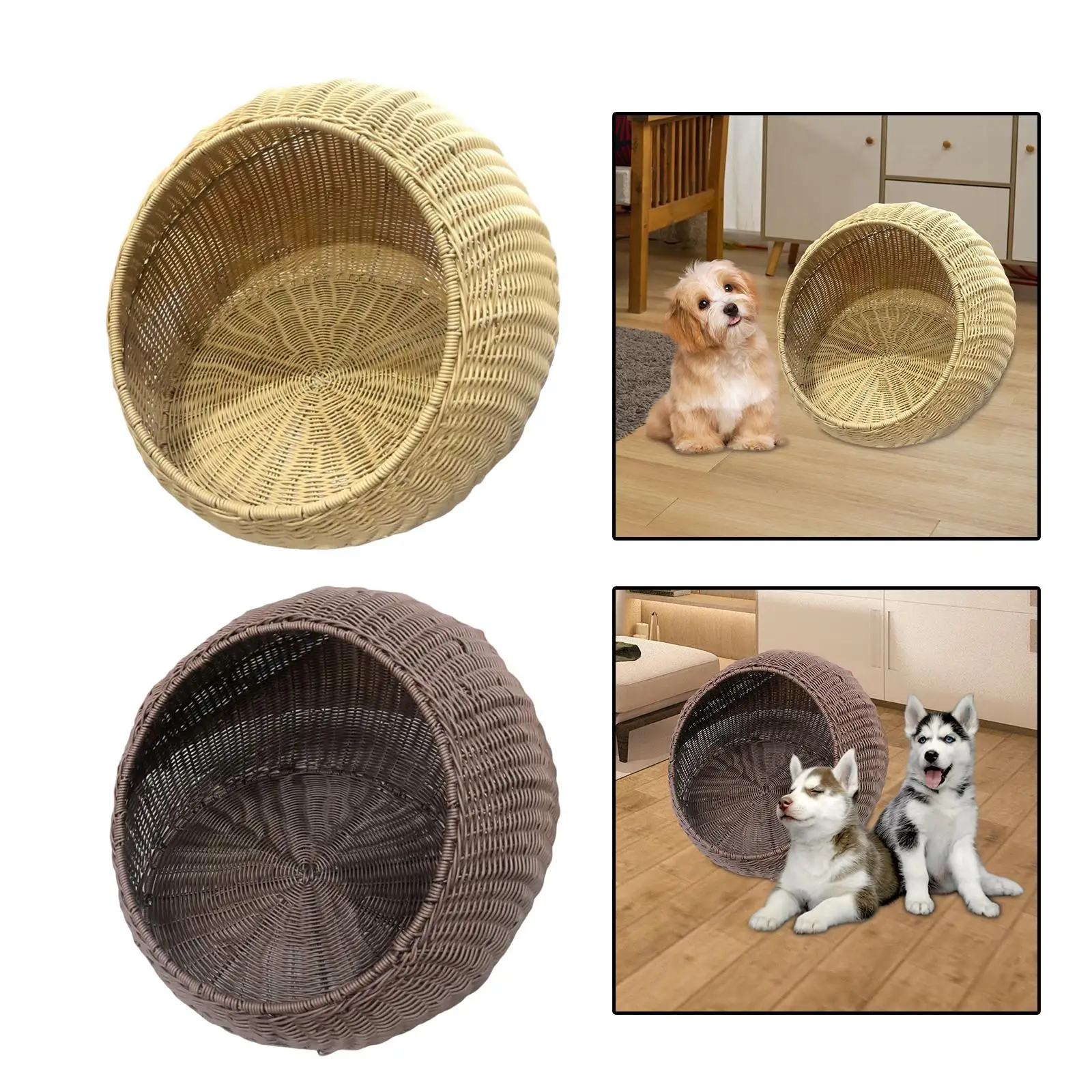 Cat Bed Basket Cat Basket Breathable Cat Bed Condo Kennel Cat House Sleeping Bed for Poodle Dog Puppy Cats Kitten
