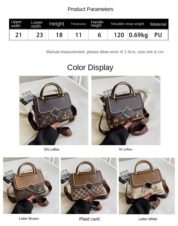 Women's Small Square Handbag Crossbody Bag With Wide Strap_voghion.com