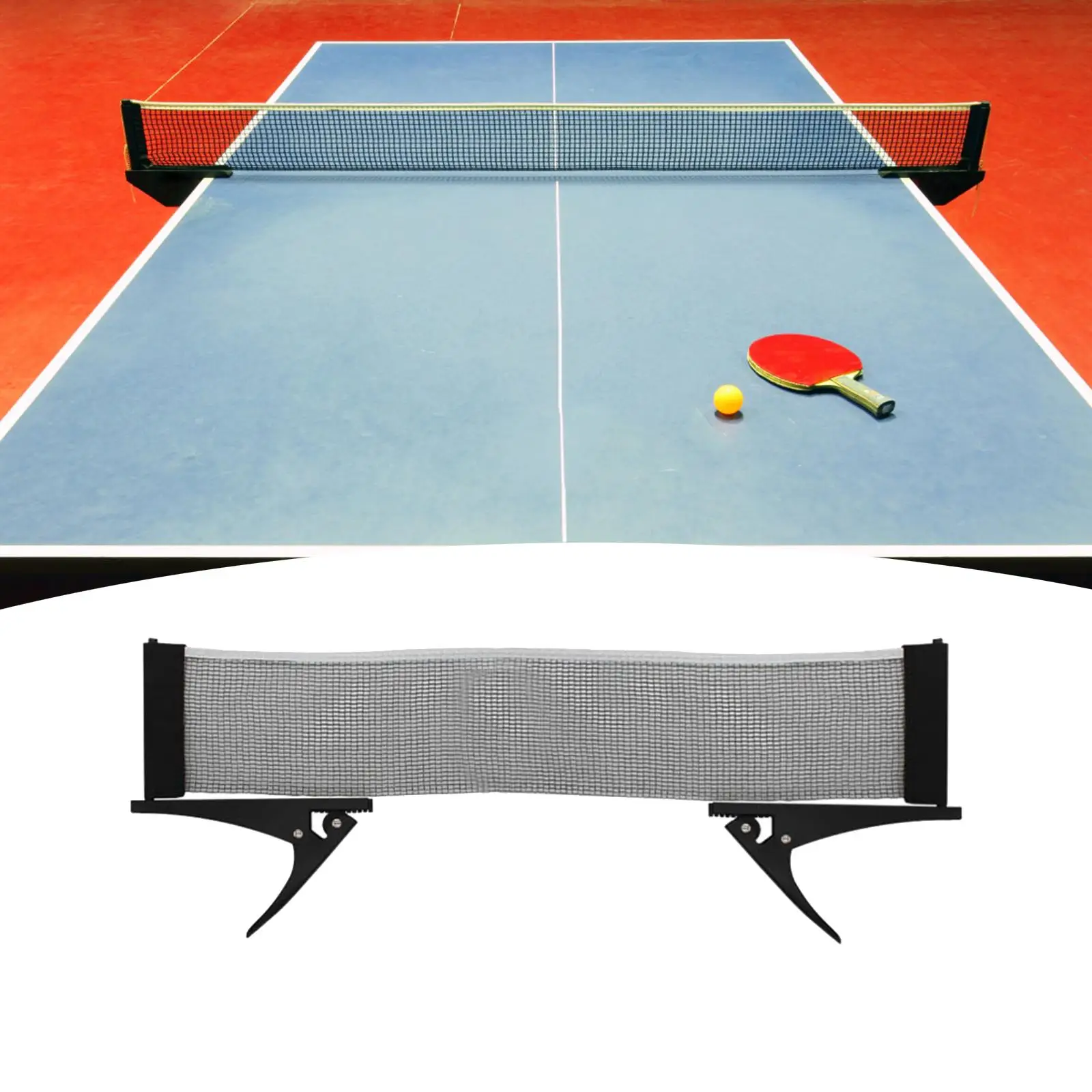 Portable Table Tennis Net and Post for Any Table Durable Easy to Install