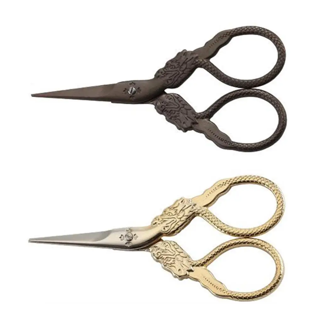 Dragon Pattern Handle Tailor Sewing Scissors for Embroidery  Stitch
