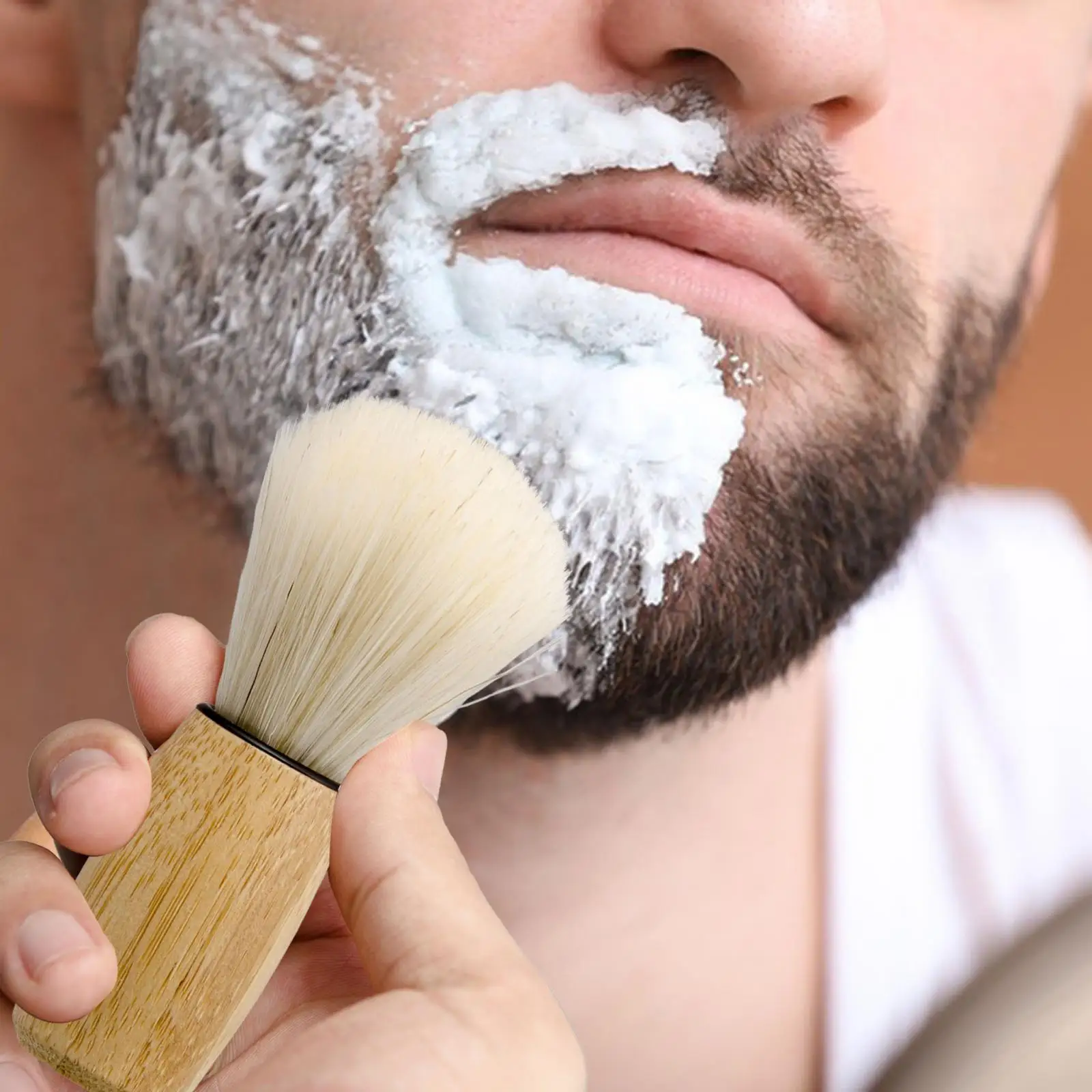 Men`s Shaving Brush Fast Lather Professional Mustache Barber Tool Grooming Hair Beard Shaving Brush for Men Boyfriend Husband