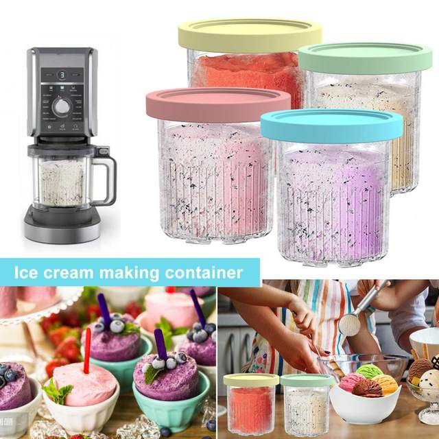 Ice Cream Pint Container Creami Pints Ice Cream Containers Cup Reusable Freezer  Storage Tubs Homemade Ice Cream Storage Bowls - AliExpress