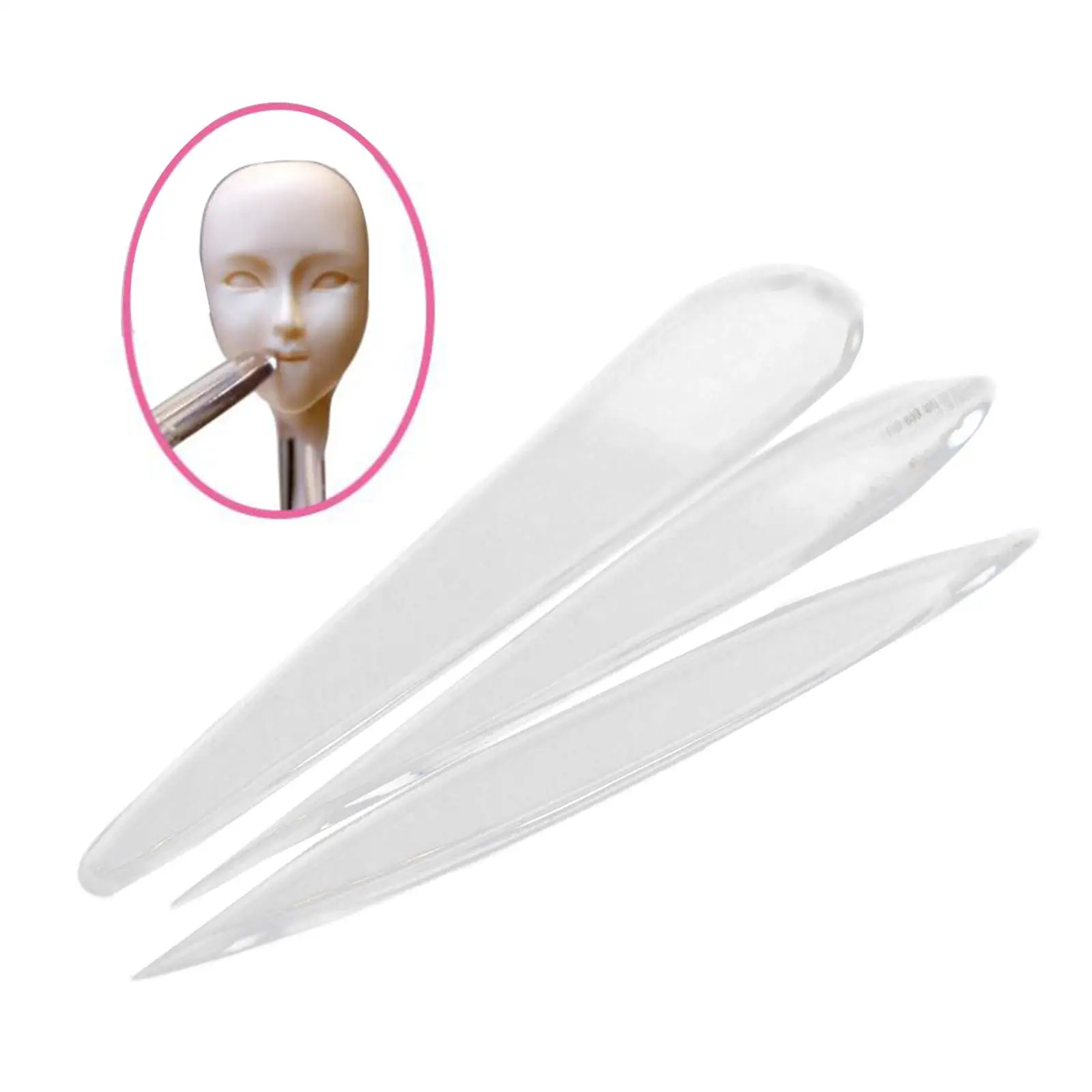 3Pcs Clay Sculpting Tools Acrylic Clear Modeling Tools Polymer Clay Shaping Tools for Carving Enthusiasts Dough Figurines Clay