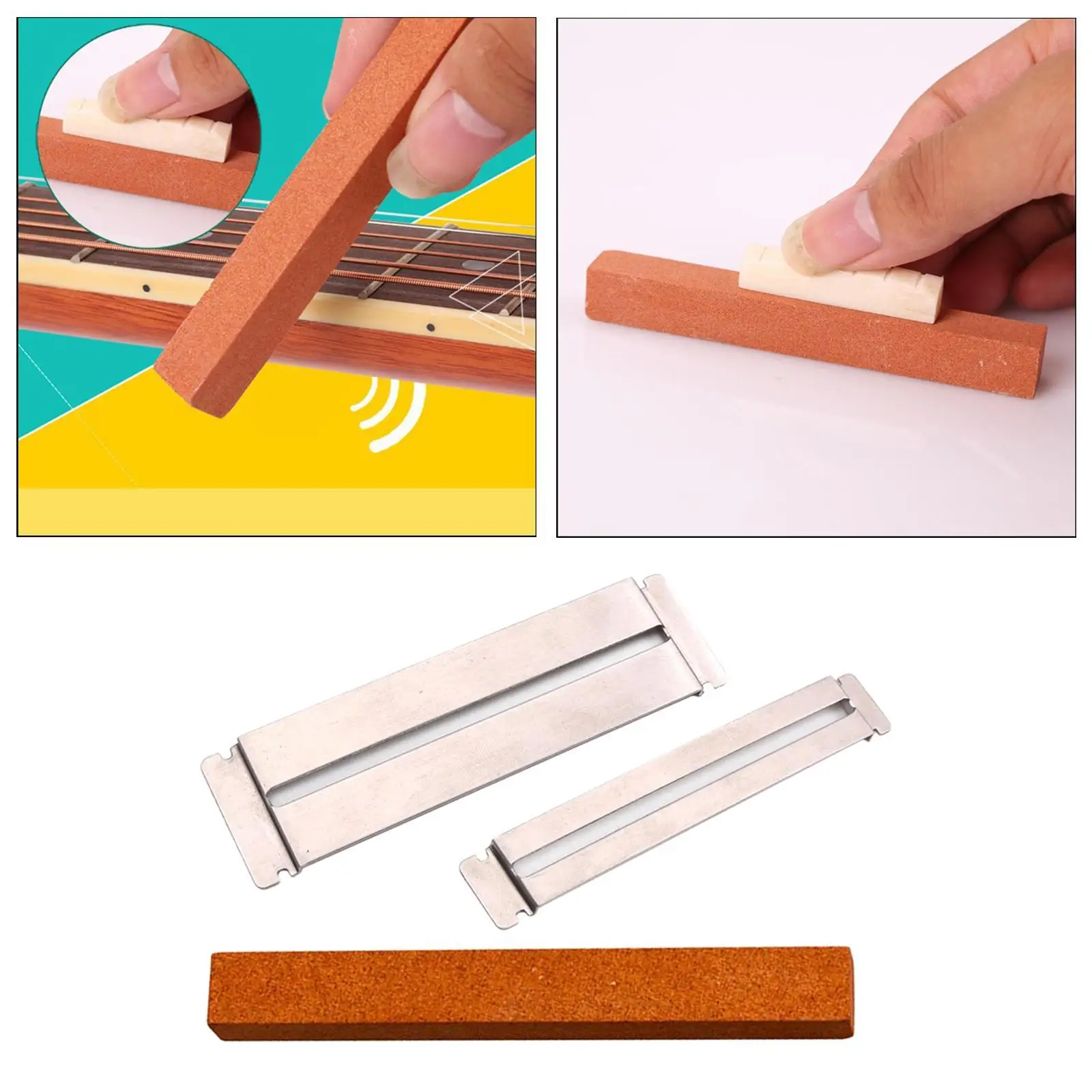 Stainless Steel Fretboard Guard  And Fretwire File Sanding Cleaning
