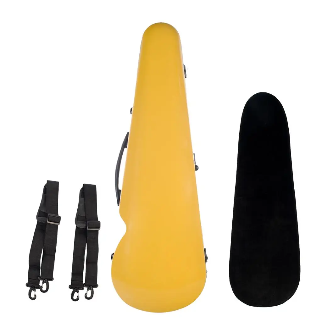Violin Storage Bag Hard Case Box for 4/4 Full Size Violin Accessory, Yellow