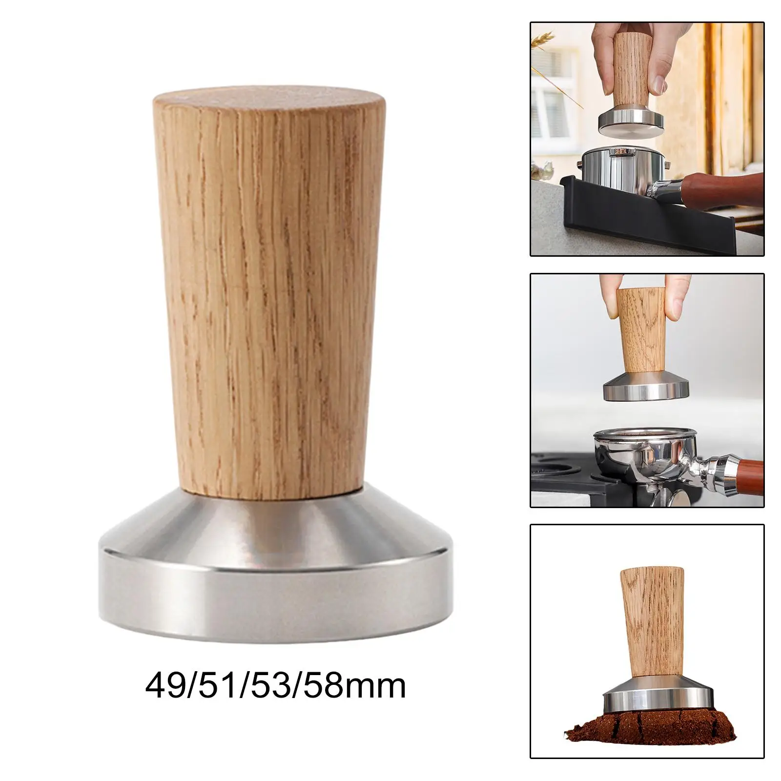 Stainless Steel Espresso Tamper Portable for Camping Hotel Restaurants