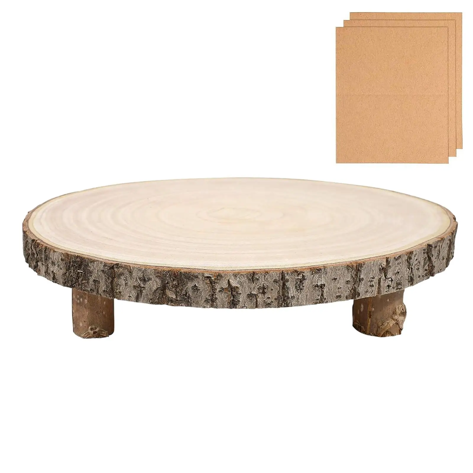 Wood Cake Stand Dessert 11inch Home Wedding Cake and Cheese Board Decoration