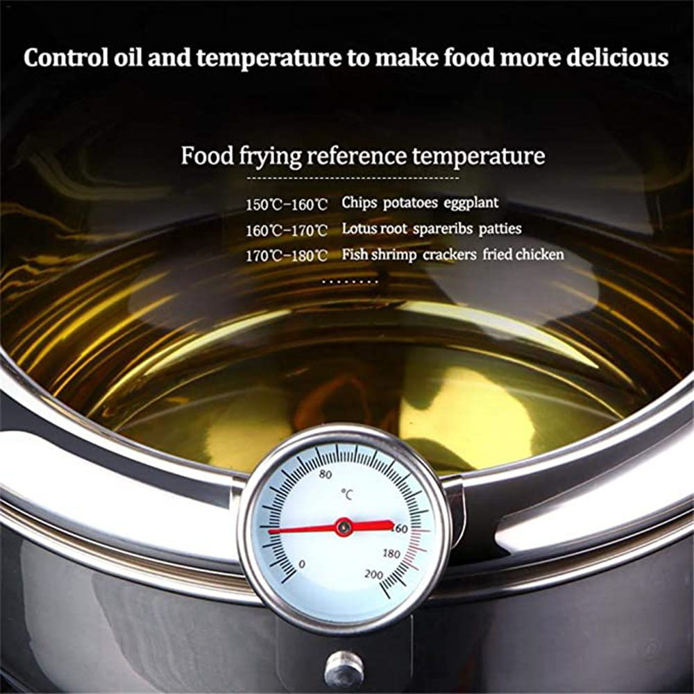 Title 7, Japanese Deep Fryer With Thermometer and Lid 30...