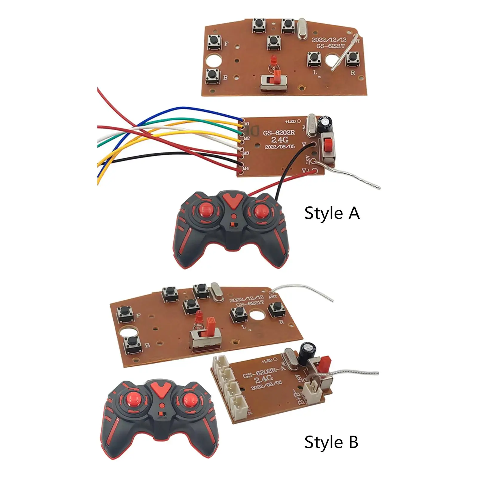 Board and Receiver Board with RC Remote Control for RC Car Boats