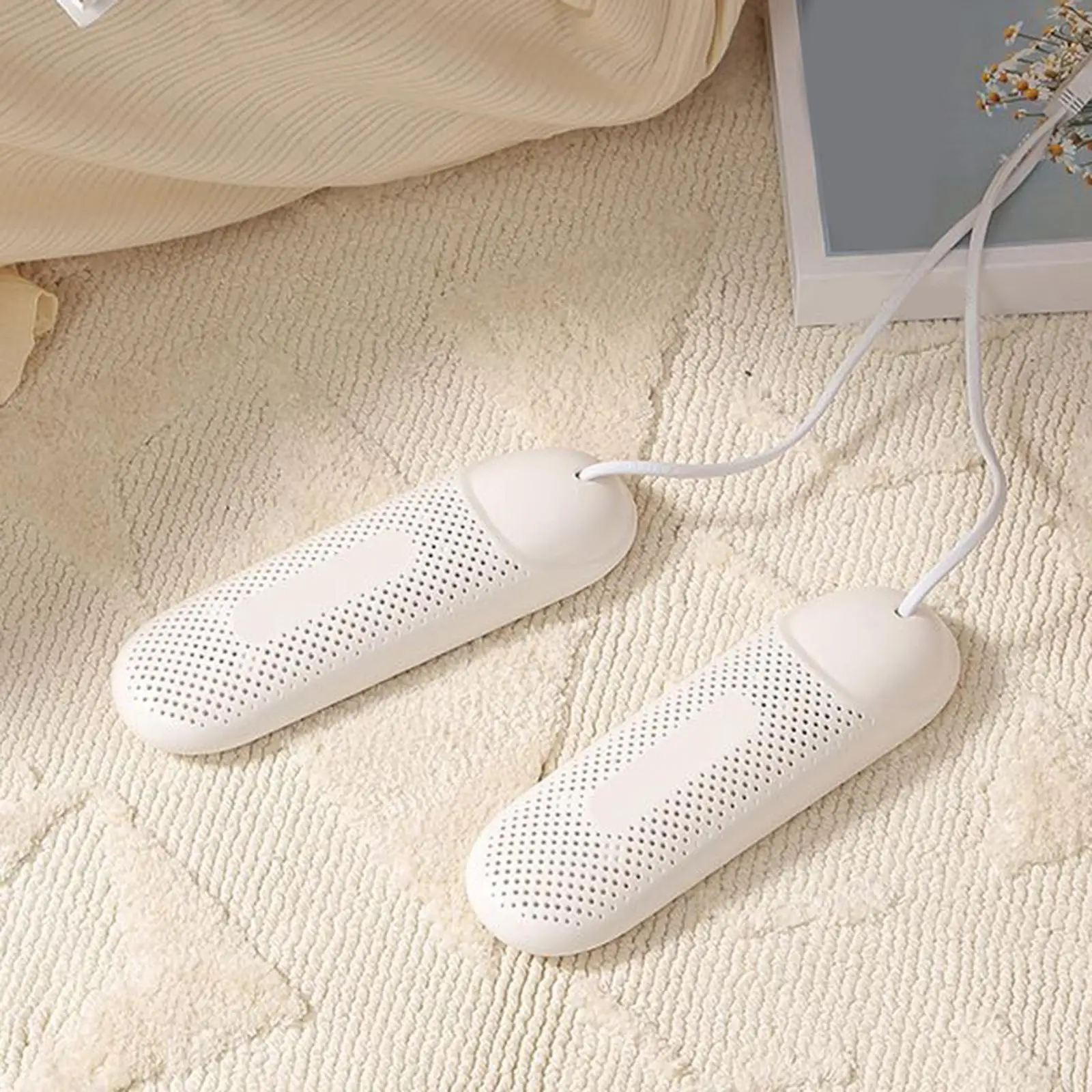 Compact Shoe Dryer Foot Protector Odor Deodorant Heater Dehumidify Device Boot Race Car Shape Electric for Home Family Winter