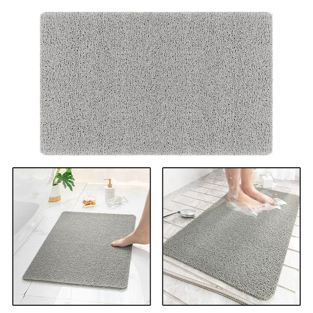 Shower Mat Bathtub Mat Non-Slip Soft Tub Mat with Drain PVC Loofah Bath Mat  NEW