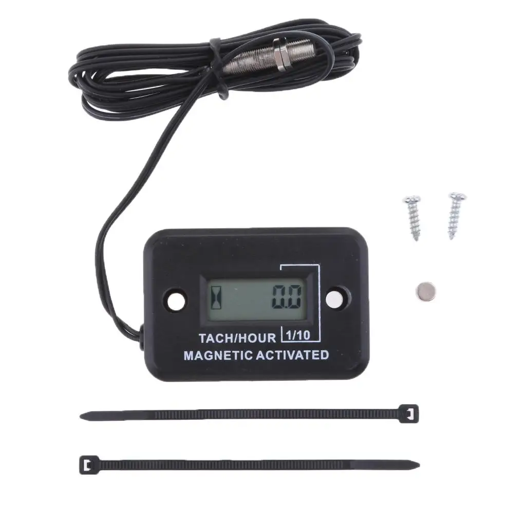 Motorcycle  Vibration Activated Hour Meter For ATV Snowmobile Gas Engine