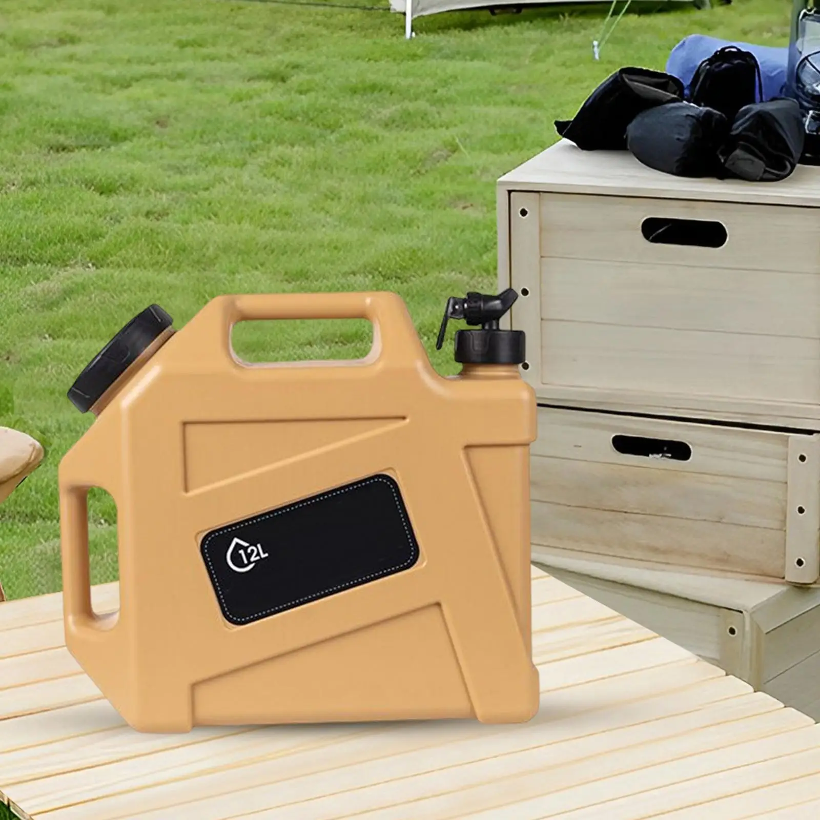 Portable Water Storage Carrier 12L Water Tank Container Canister for Picnic