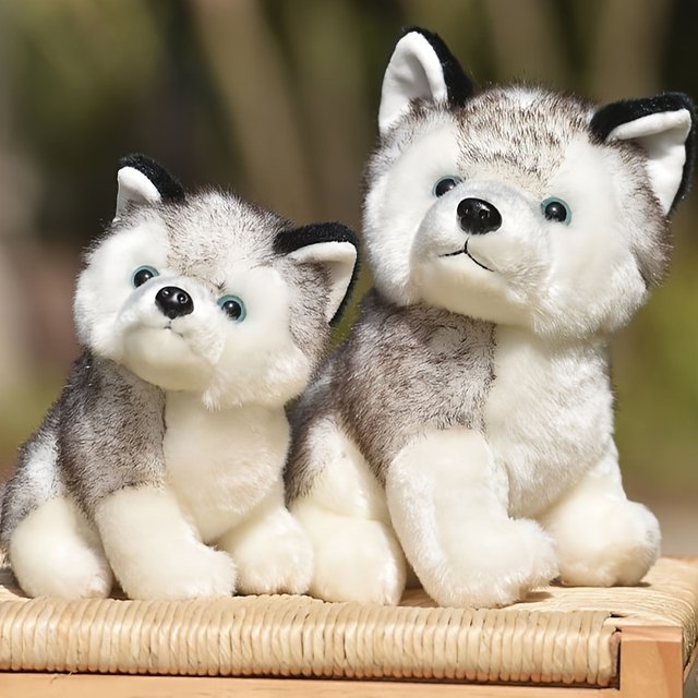 Small Promotional hotsell Toy Lovely Cute Lying Lifelike Soft Stuffed Husky Plush Realis