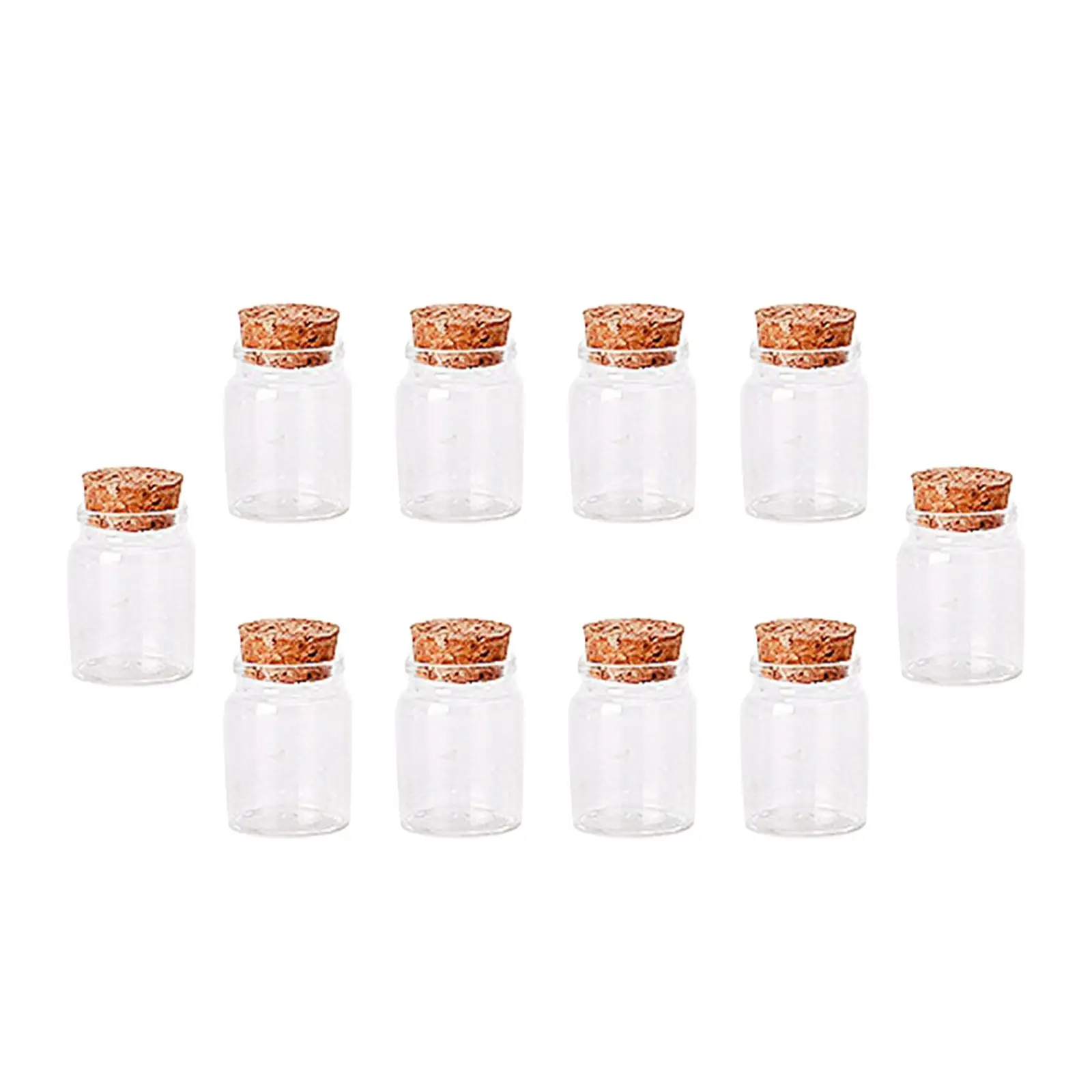 10Pcs Drifting Bottles Small Glass Jars Empty Container Wish Glass Jars Mini Glass Bottle for Wedding Favors Home Decoration