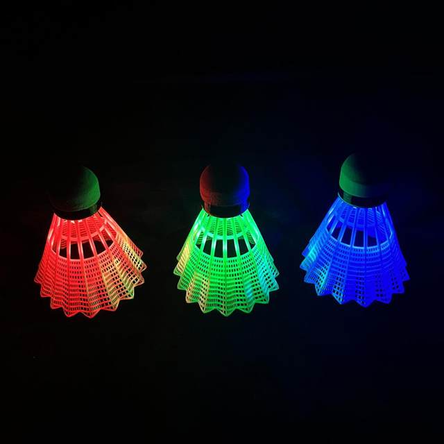 Palline Badminton LED FORMIZON - 6 Pezzi, Luminose, Per Interni/Esterni, Nylon E Schiuma