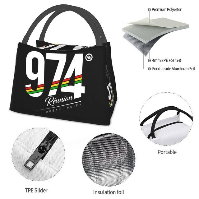 Custom Luxury 974 Reunion Island Pattern Lunch Bag Men Women Warm Cooler  Insulated Lunch Boxes for Kids School Children - AliExpress