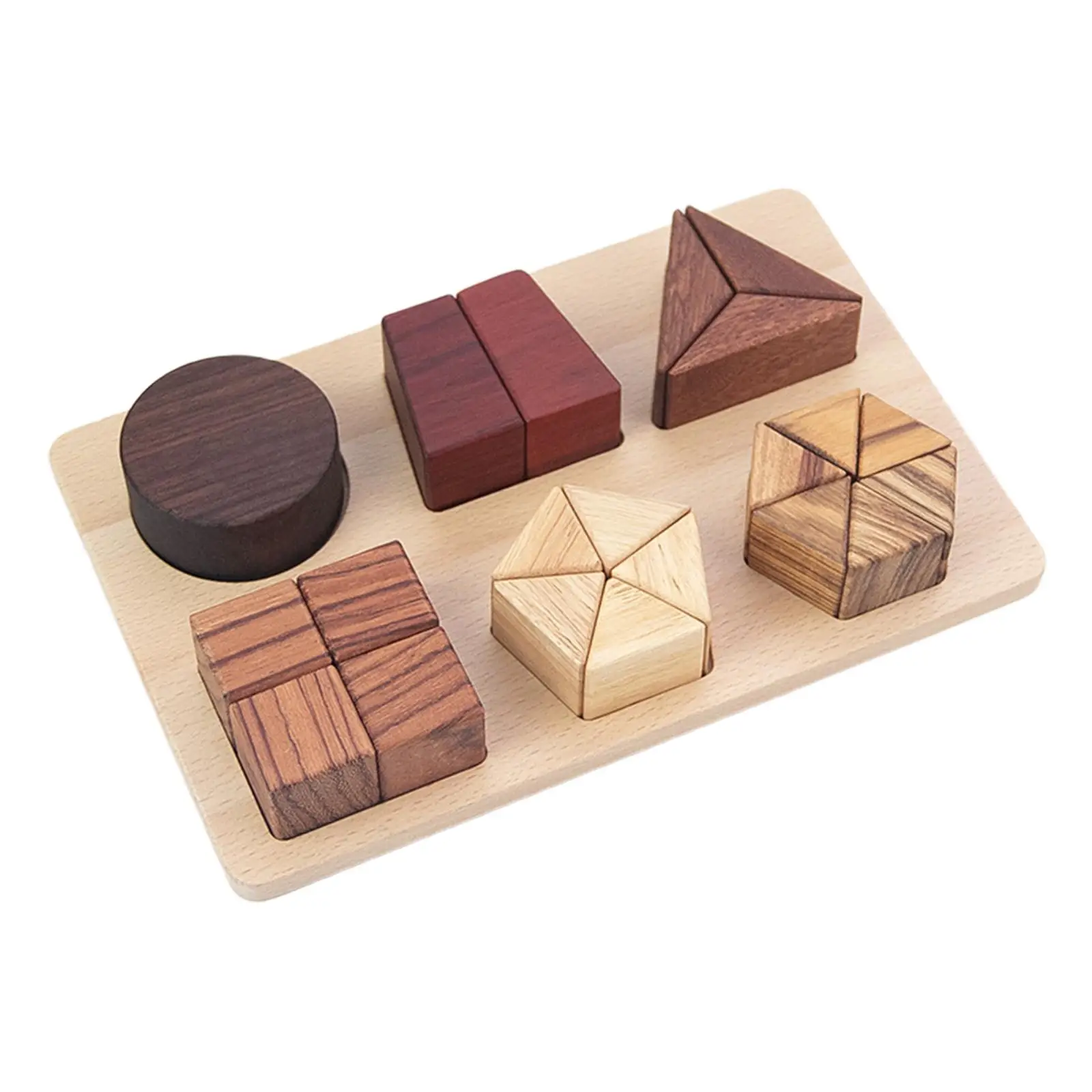Wooden Shape Sorter Geometric Shape Sorting Toy for Boys 3 4 5 6 Years Old