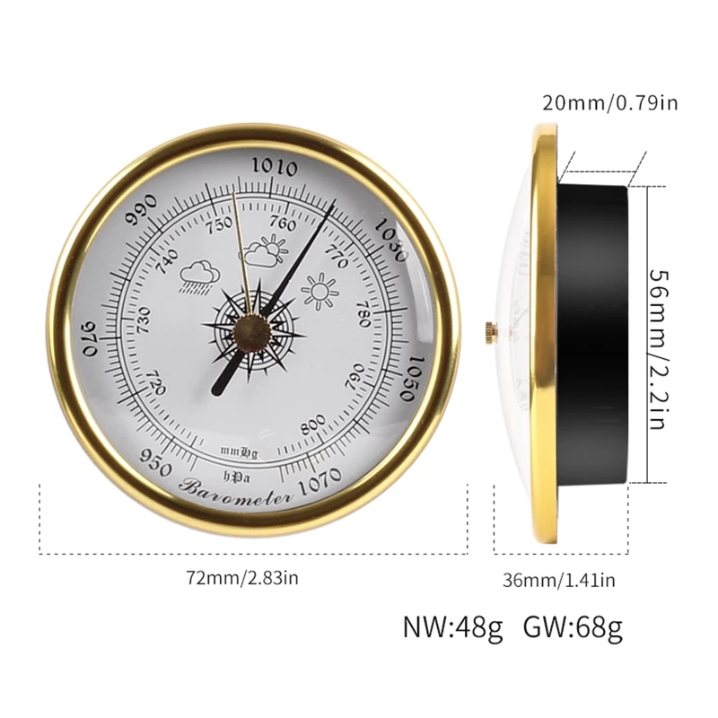 3-in-1 Atmospheric Pressure Gauge Hygrometer Thermometer Set Fishing  Barometer 72mm Thermometer, Hygrometer, Barometer Thermometer, Hygrometer,  Barometer - China Thermometer, Hygrometer