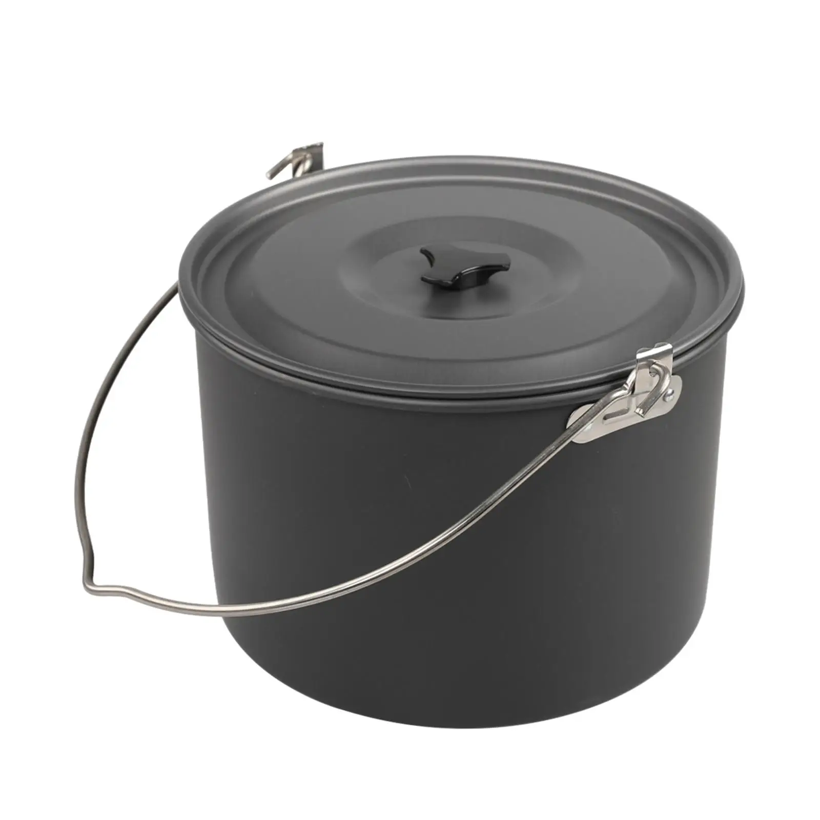 Cooking Pot High Capacity Lightweight Nonstick Camping Cookware Outdoor Pot Pan for Hiking Fishing Outdoor Survival Dinner