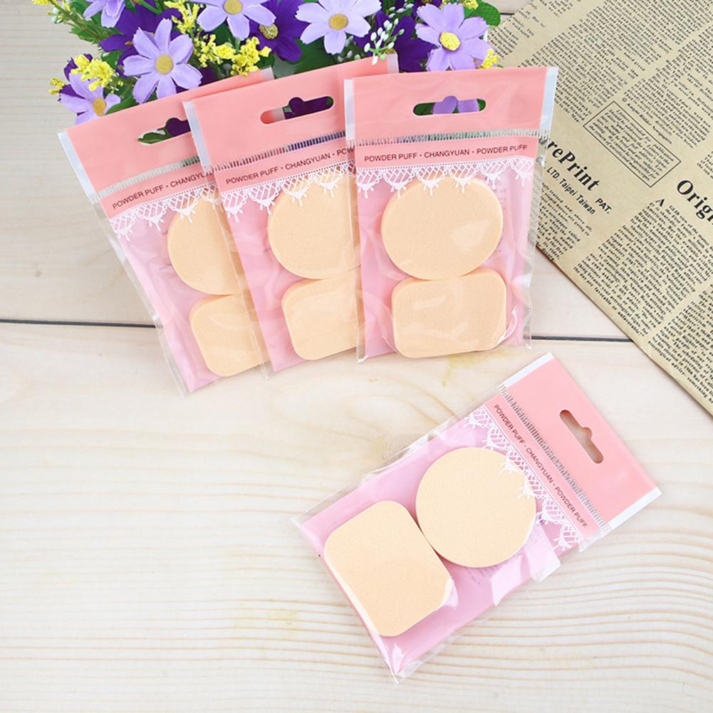 Set Facial Powder Foundation Puff Professional Round Shape Portable Soft Cosmetic Puff Makeup Foundation Sponge Beauty