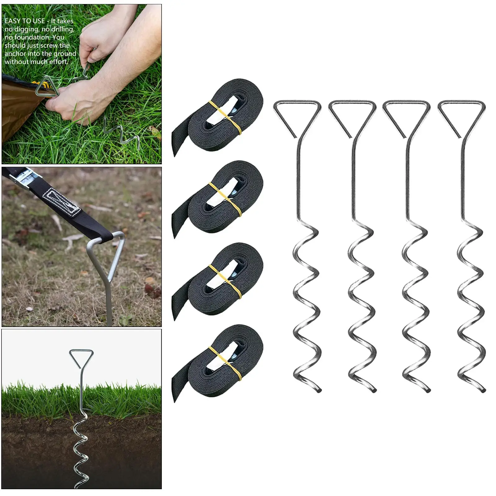 Heavy Duty Outdoor Tent Camping Ground Anchor Canopies Outdoor Camping