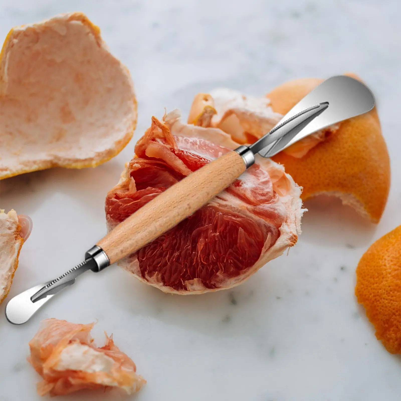 Orange Citrus Peeler Kitchen Gadget Convenient Grapefruit Peeler Grapefruit Remover for Home Restaurant Picnic Bar Lemons