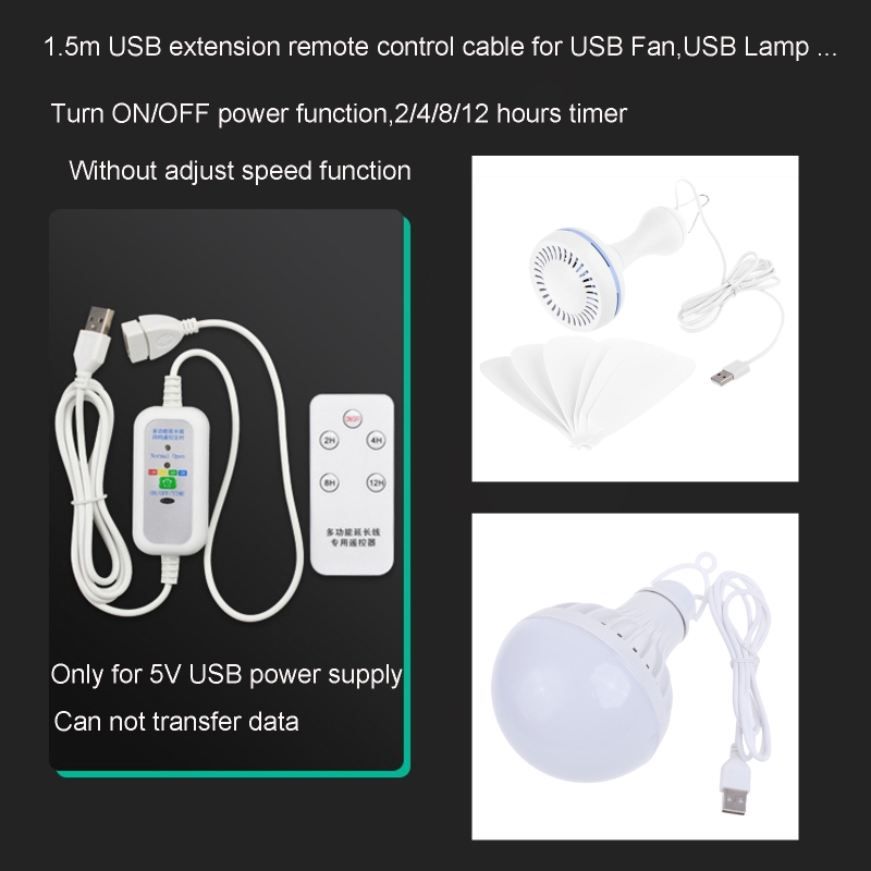 usb de 1.5m 5v com tempo de