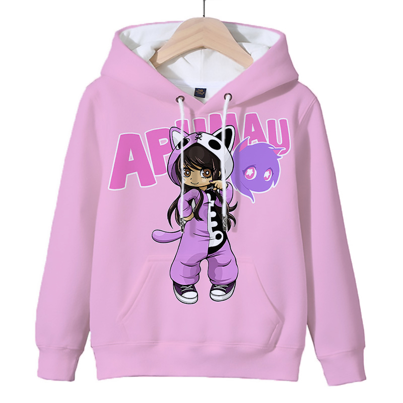 Title 17, Sweat à capuche imprimé Aphmau pour enfants, je...