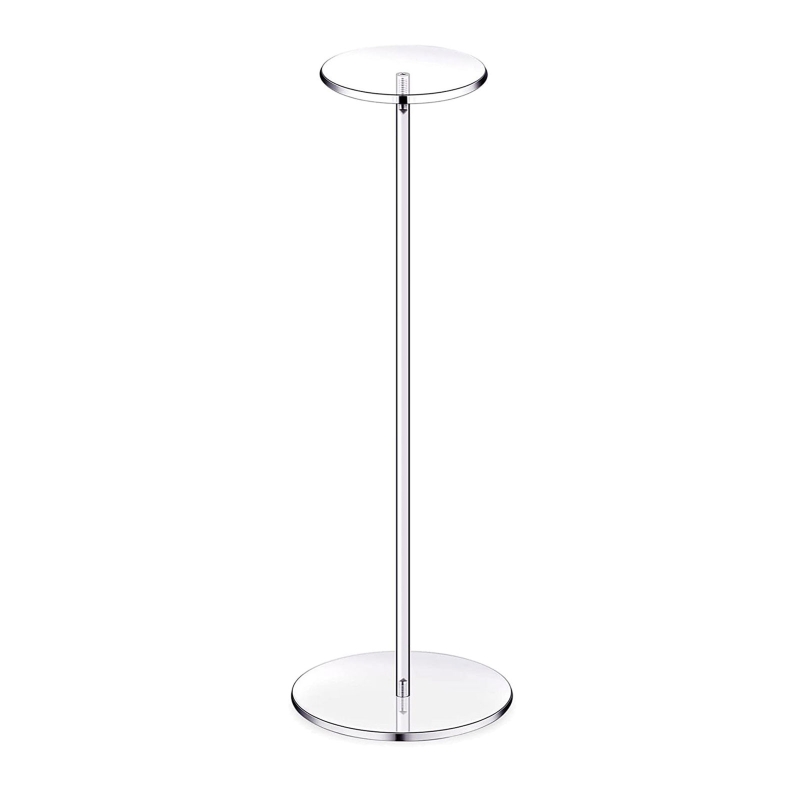 R2LE Clear Acrylic Hat Stand Wig Display Holder Acrylic Display Riser Round Jewelry Watch Display Pedestal Riser Stands Home
