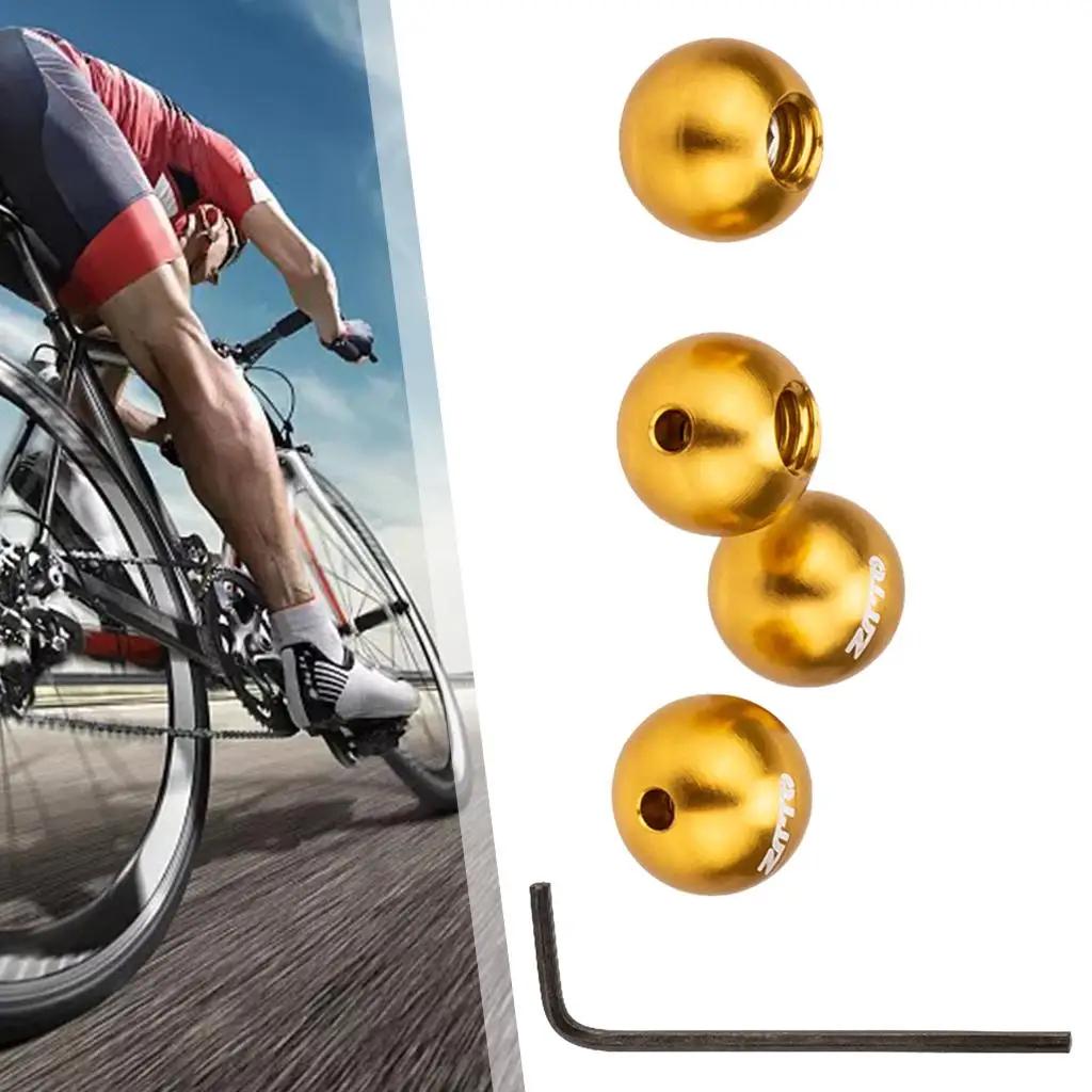 4x Brake Cable End  Set Aluminum Alloy Multi- Tips Outer Cable er Ball Hat Crimps for Cycling Accessory