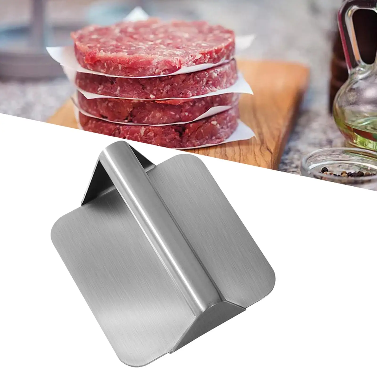 Manual 304 Stainless Steel Burger Press for Griddle Non Stick Patty Maker