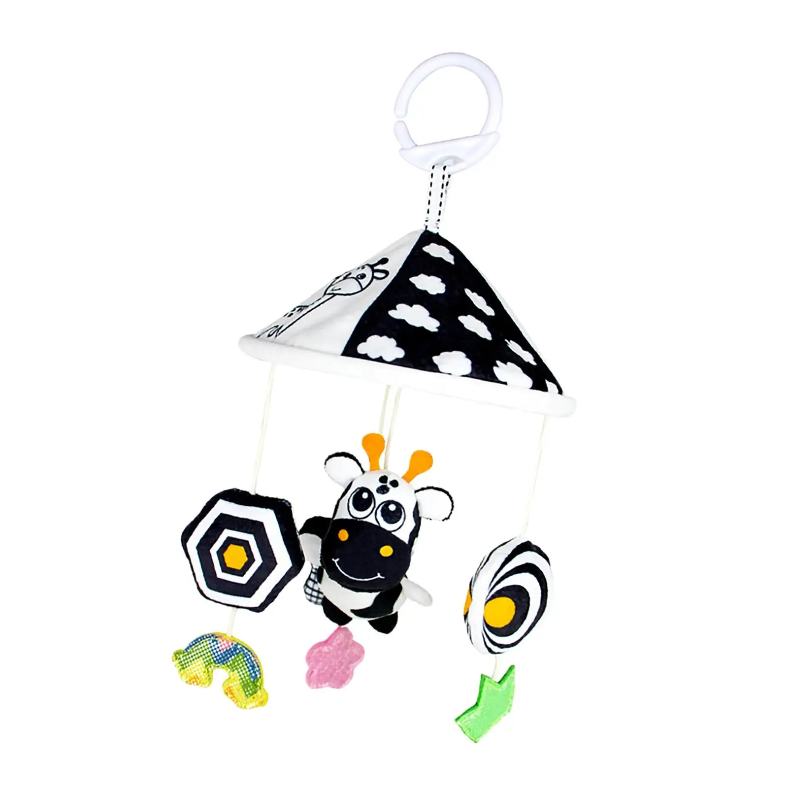 Baby Crib Mobile Hanging Black and White Baby Mobile for Newborn Kids Infant