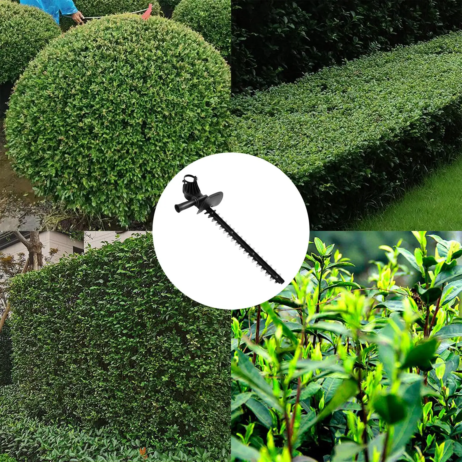 61.5cm Length Double Edged Sharp Blade Angle Grinder to Hedge Trimmer Converter for Flat or Spherical Pruning Garden Modeling