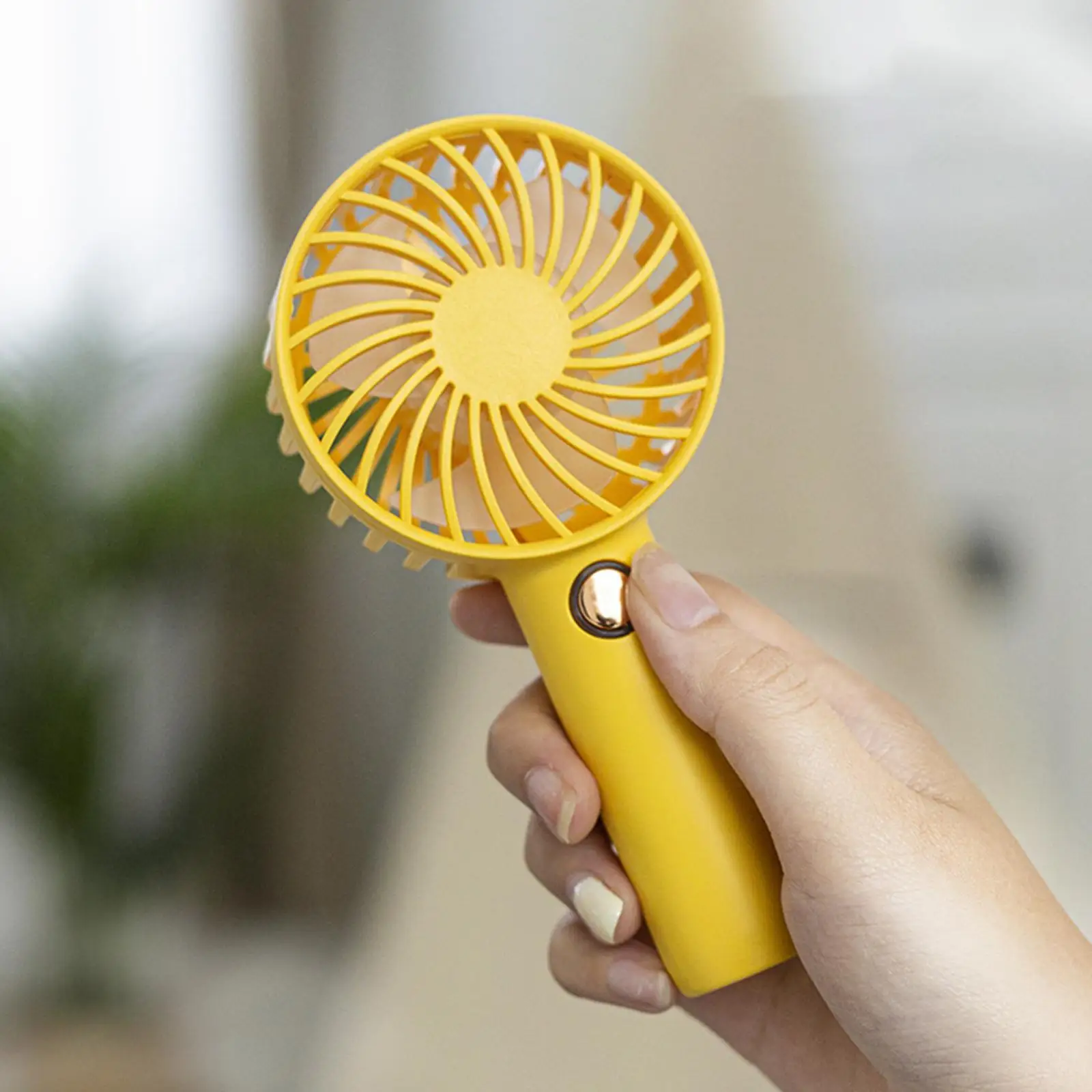 Handheld Portable Fan Small Hand Fan Cooling Face Fan 500mAh with Base for Makeup Indoor Outdoor Office Kids Gift Low Noise