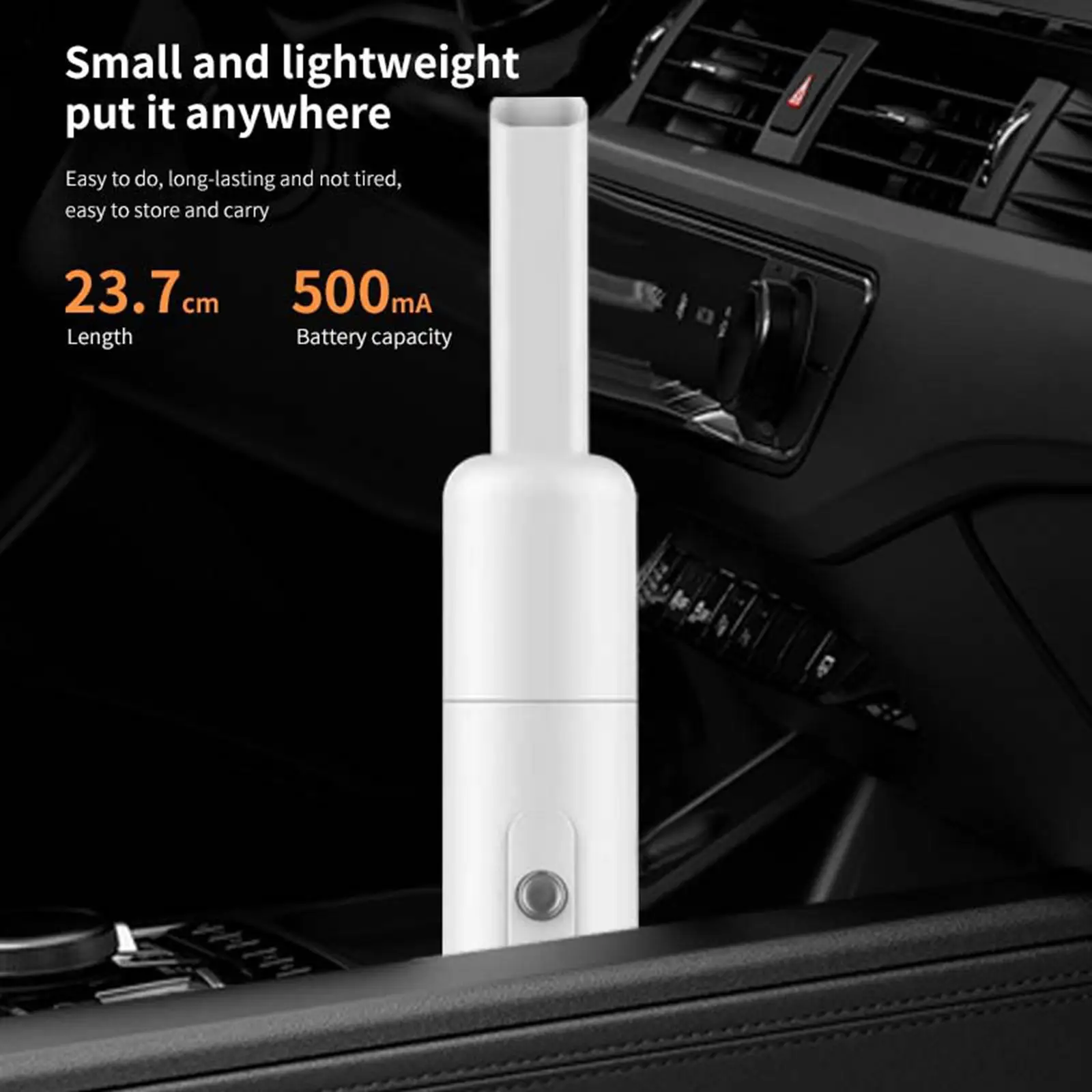 Small Car Vacuum Cleaner USB Rechargeable Large Suction Dual Use Handheld Duster for Car Home Dust Collection Office Dust