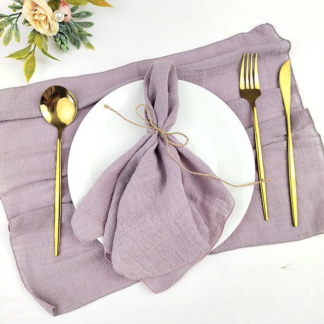 60PCS Sage Green Sewing Cloth Napkins Cotton Factory Wholesale Fabric  Serviette Gauze Table Towels Wedding Decoration Easter