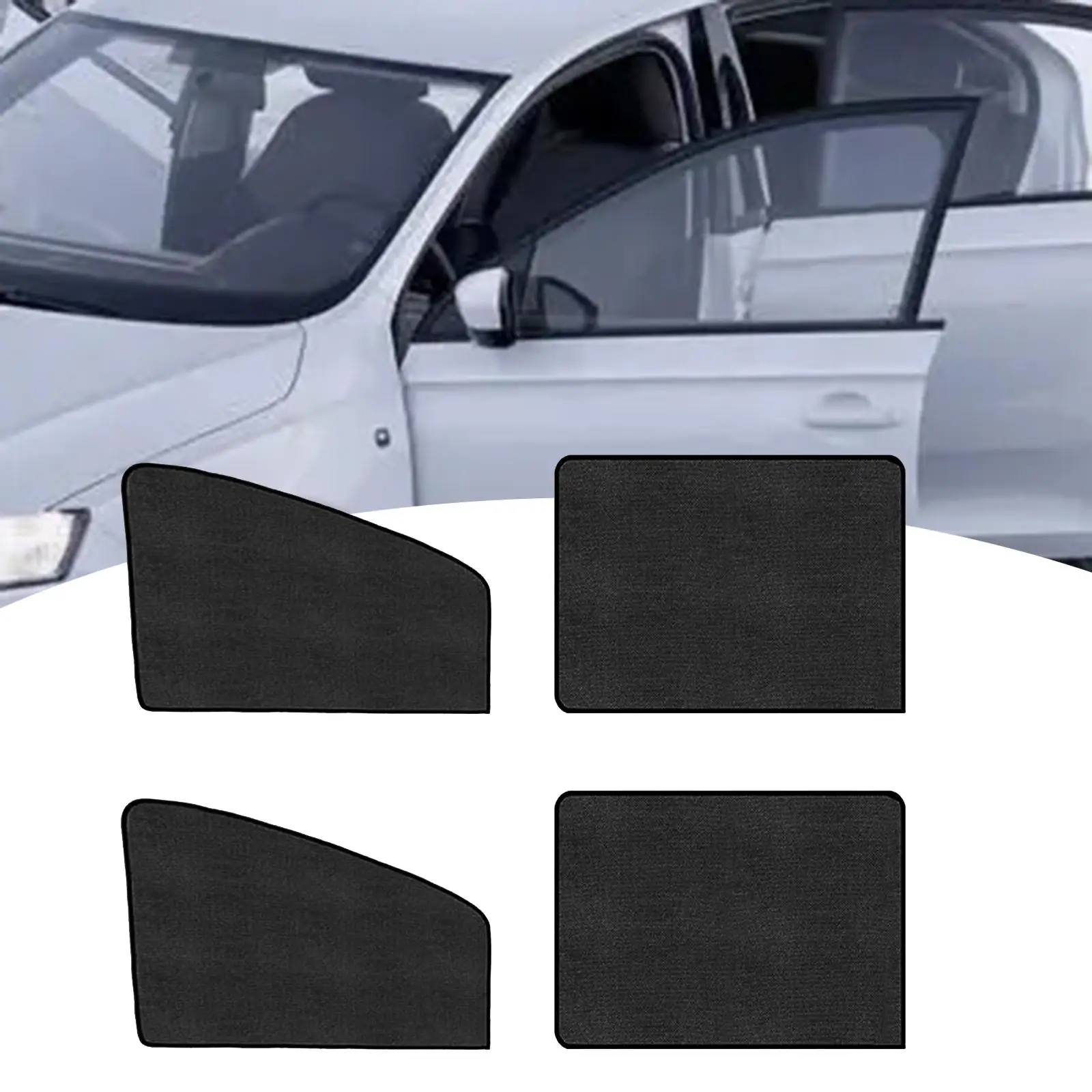Car Window Sunshade Magnetic Black Protection Heat Insulation Automobile Glass Cover Summer Sun Protection Supplies Universal