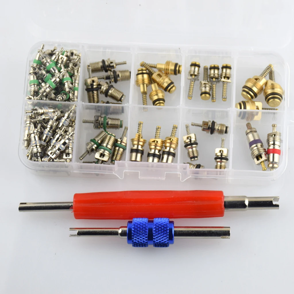 102 Pieces Car R12&R134 A/C Air Conditioner  Valve Core Remover Tool Kit