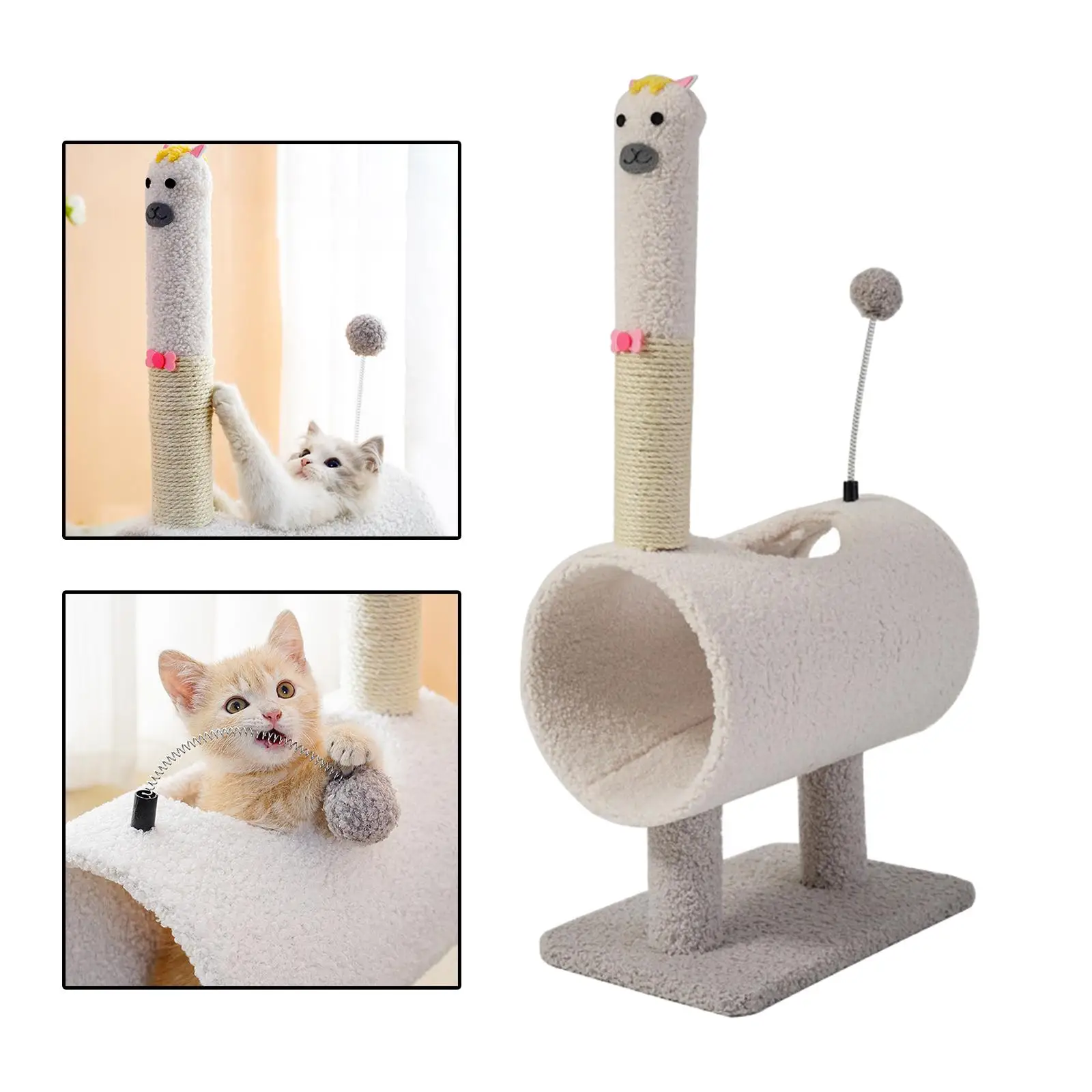 Cat Tunnels Tube Carpets Sofa Protector Scratcher Tree for Grinding Claw Playing