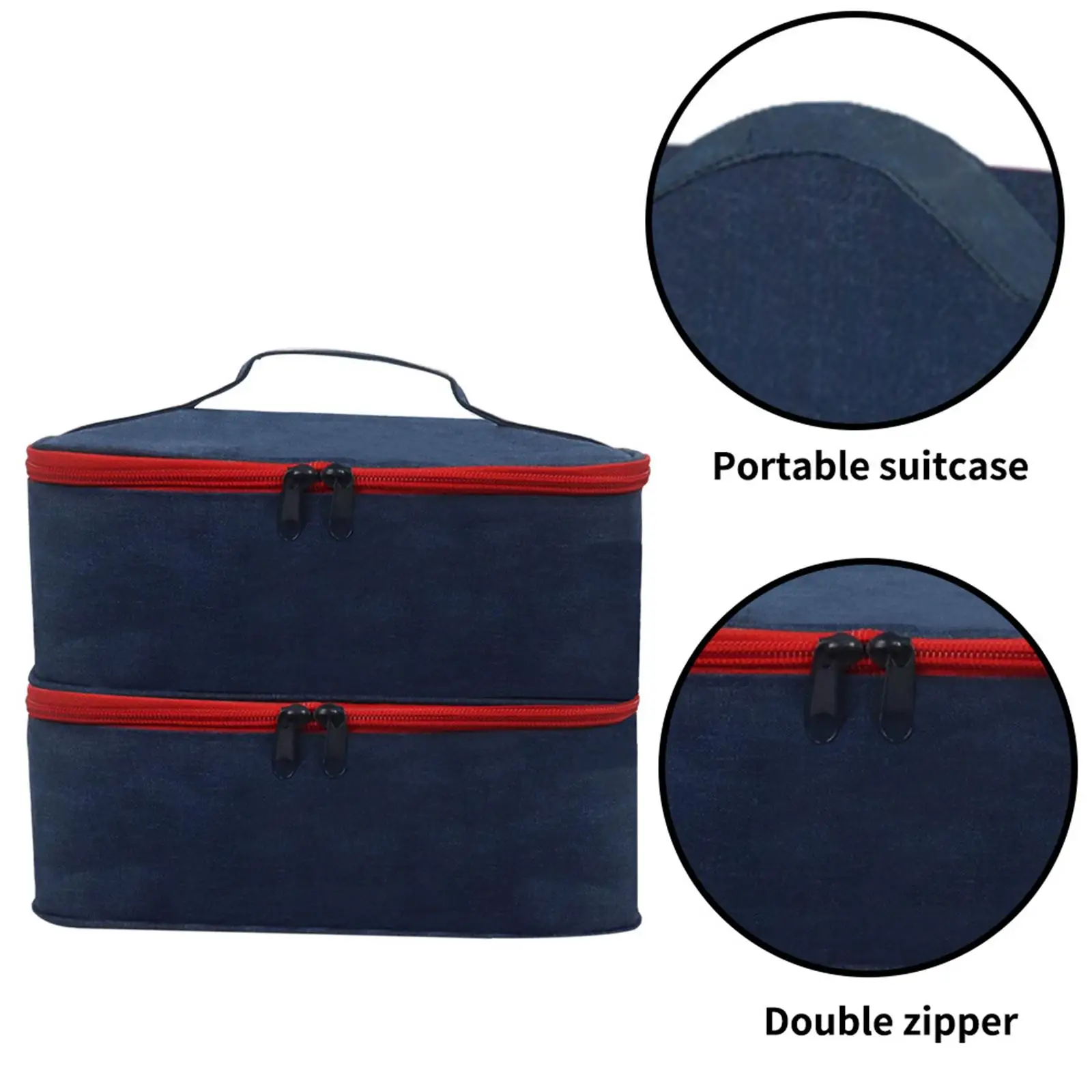 Nail Polish Storage Bag Large Handbag Carrying Case for Perfume Essential Oil Double-Layer Lipstick Organizer Box Holder