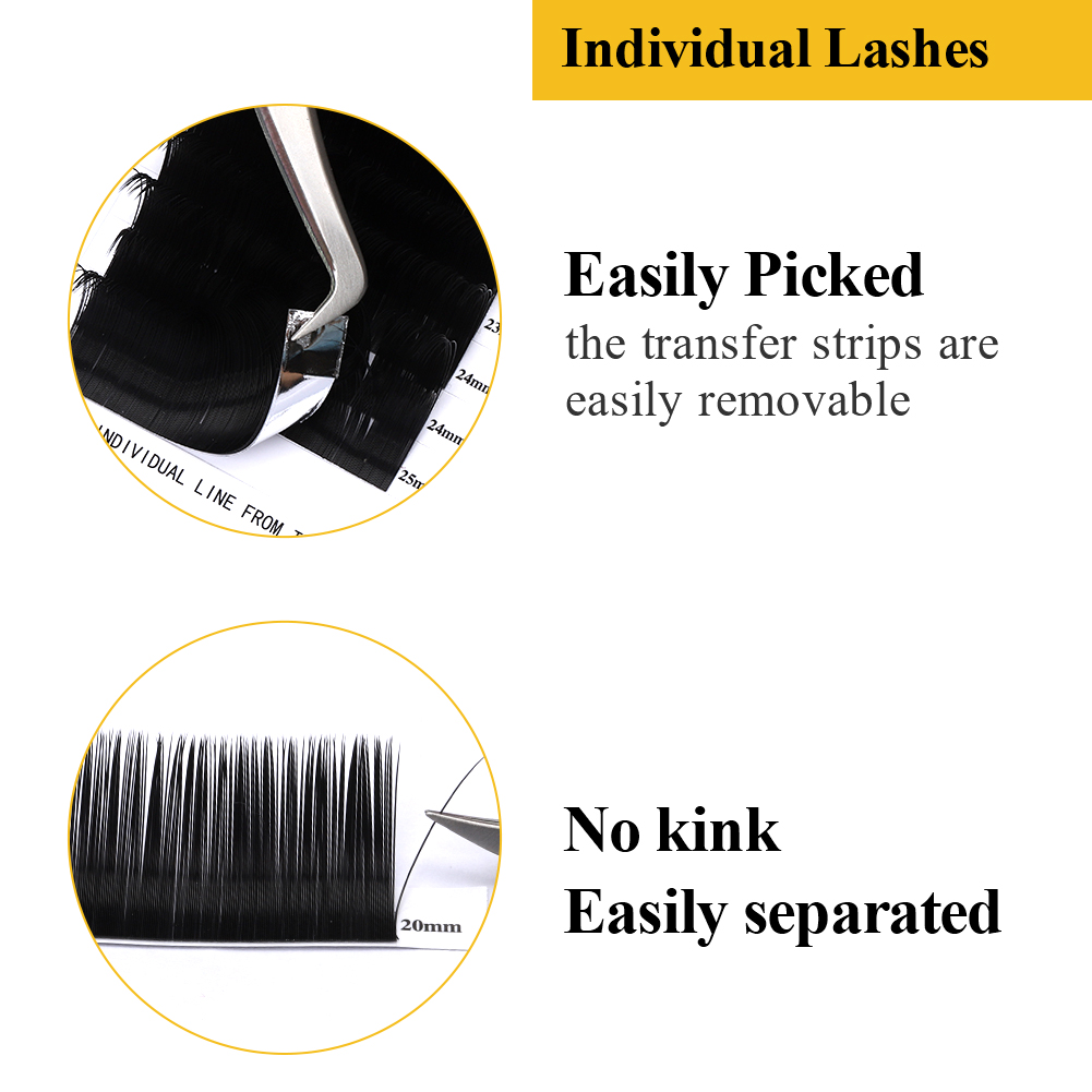 Best of 25mm Individual Extension Eyelashes Natural Soft Volume Lashes Faux Mink Classic Lashes Handmade Korea Silk Mink Lash Supplies Reviews & Tips - Image 4