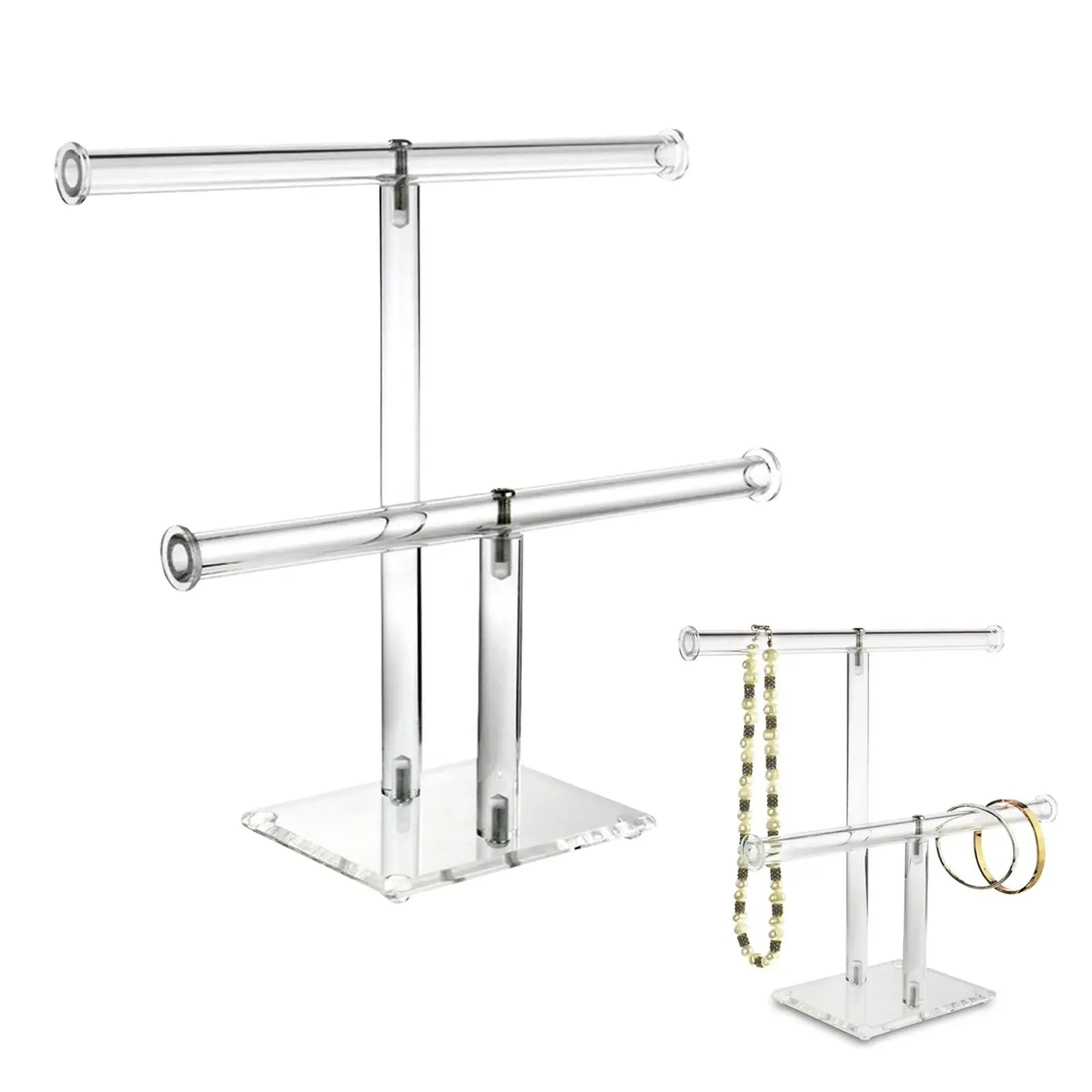 Jewelry Display Stand Holder Acrylic Clear Organizer for Earrings Necklaces Selling Retail
