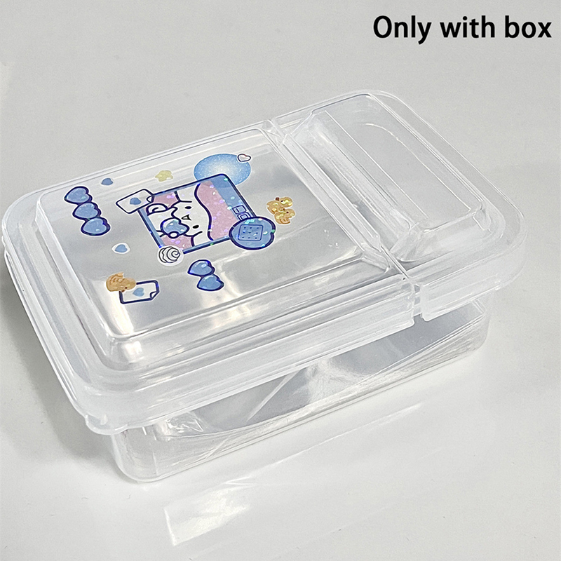 Title 3, 1PCS Rectangular Transparent Storage Box With L...