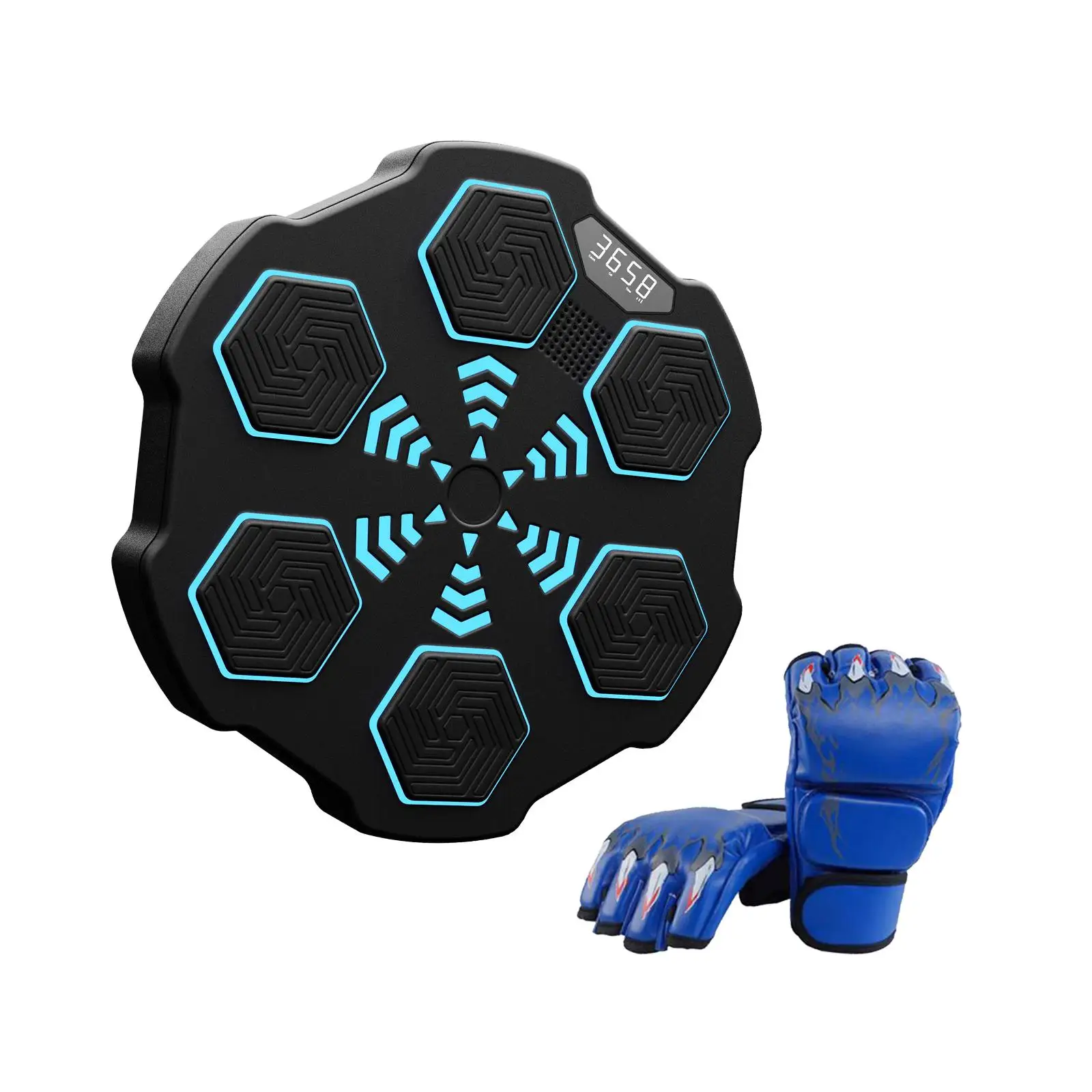 Music Boxing Machine with Gloves Reaction Target for Karate Kickboxing Home