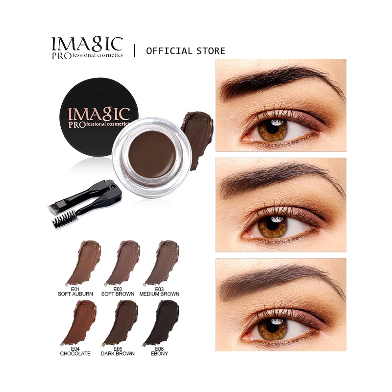 Best of IMAGIC Professional Eyebrow Gel 6 Colors Eyebrow Enhancer Brow Enhancers Tint Makeup Eyebrow Brown With Brow Brush Tools Reviews & Tips