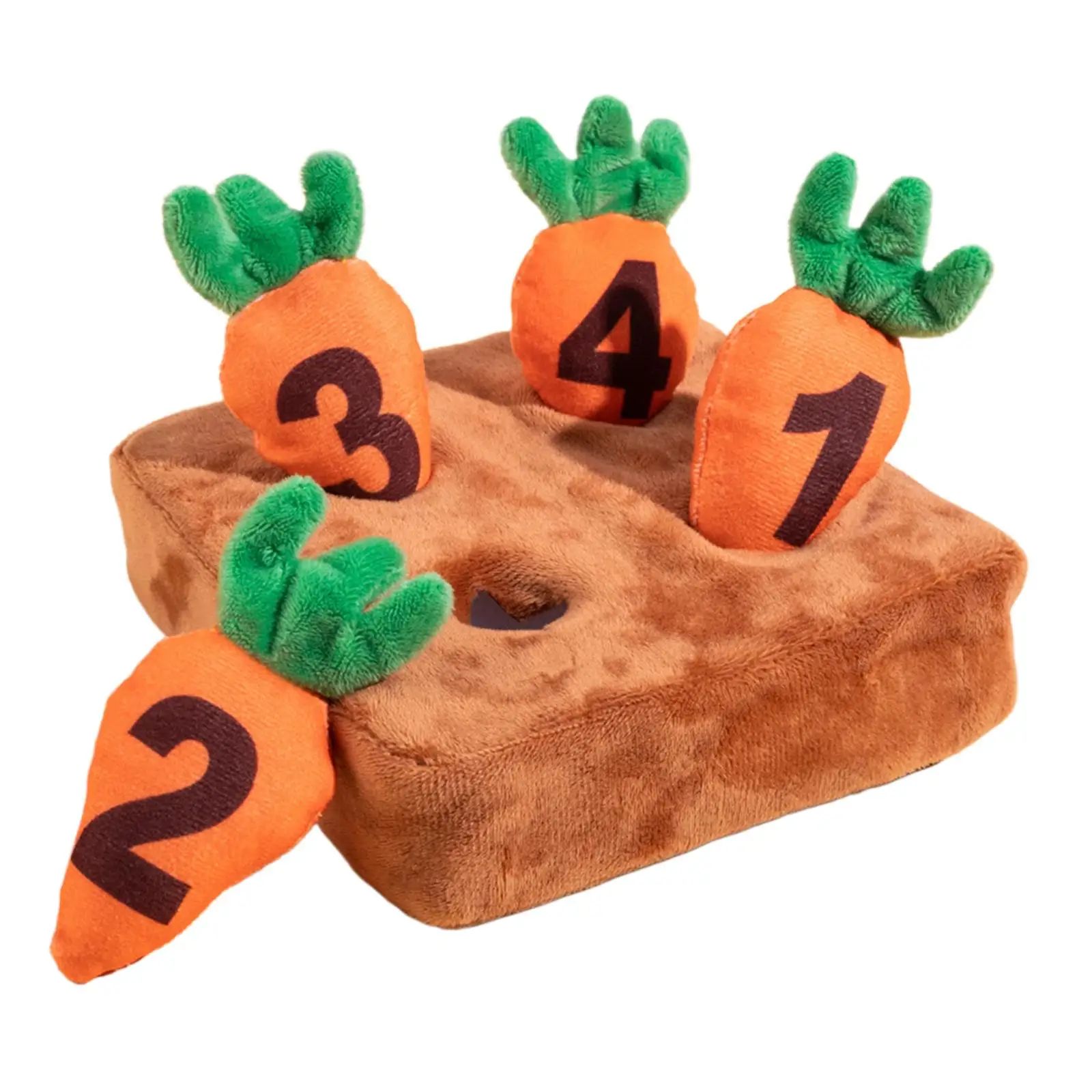 Interactive Dog Toy Pet Foraging Mat Stuffed Toy Dog Carrot Plush Toy Dog Puzzle Toys for Playing Small Medium Large Dogs Puppy