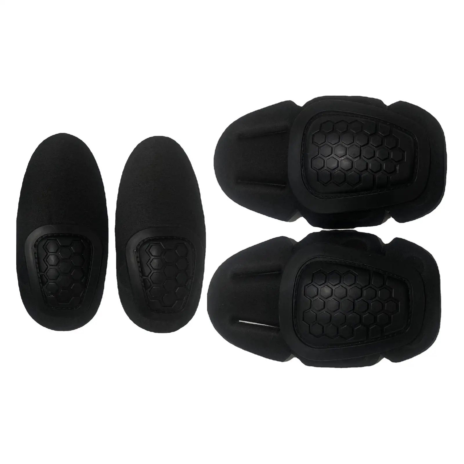 4 Pieces Knee Elbow Support Pads Shin Guards for Skating Rollerblading Bike
