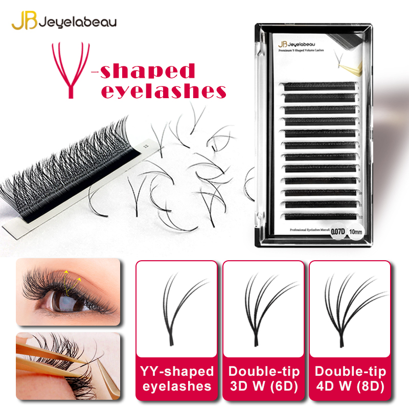 Best of JB Jeyelabeau Natural YY Shape Eyelash Eyelashes Extension Faux Cils Lashes Lash Extensions Supplies Double Tip 6D 8D C / D / CC / L Reviews & Tips